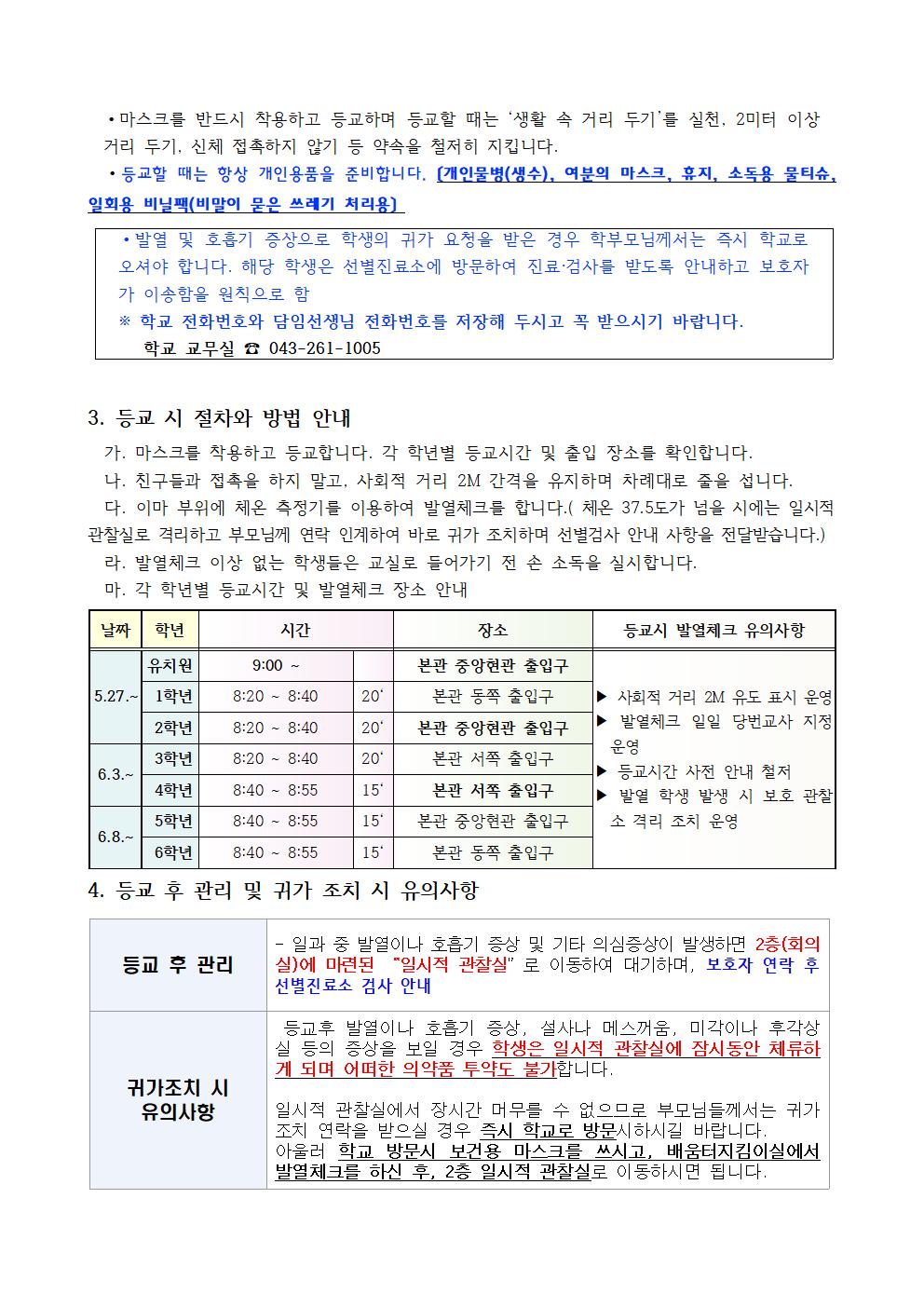 2020-등교개학 실시 가정 안내장002