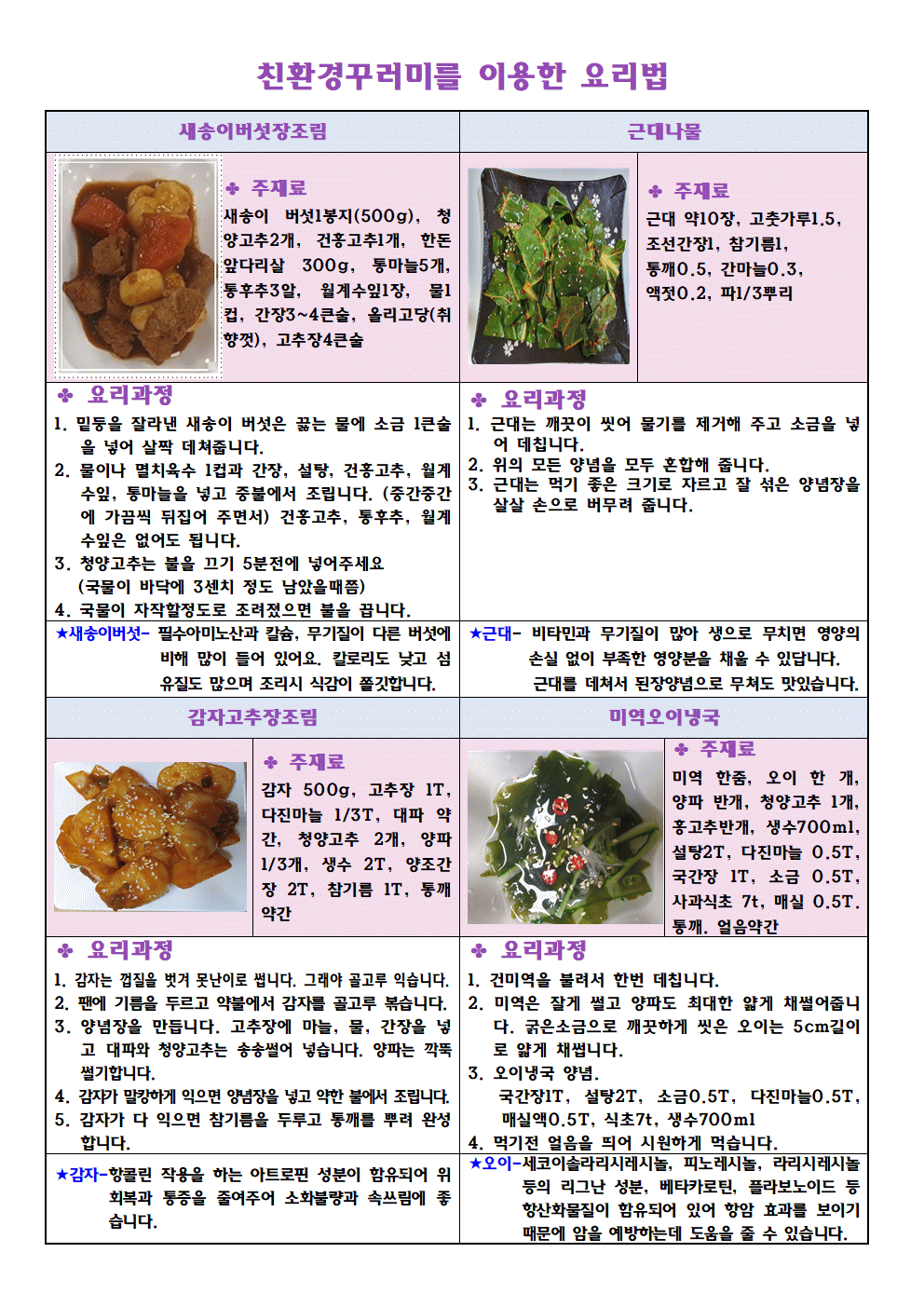 친환경 꾸러미를 이용한 요리법002001