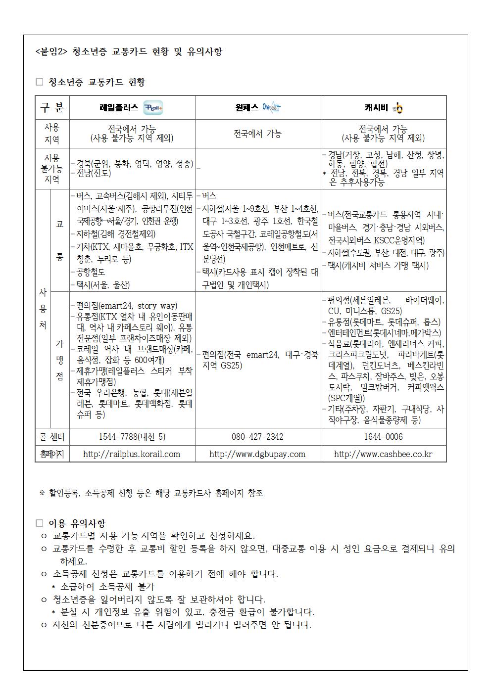 청소년증 단체발급 신청 안내 가정통신문004