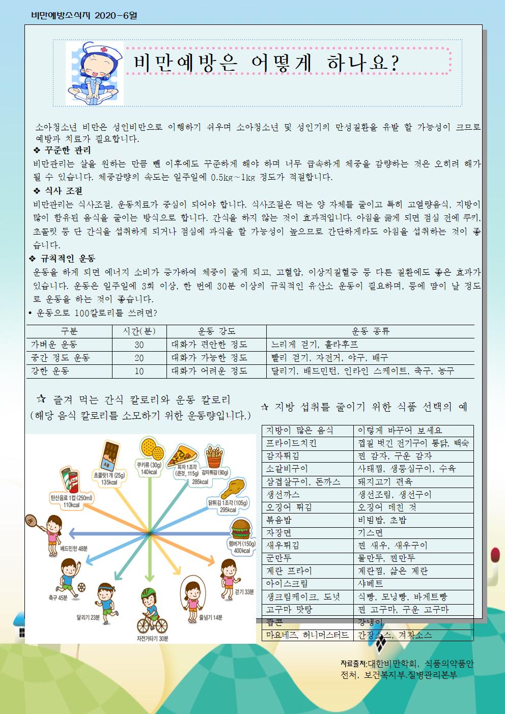 6월 비만예방 소식지001