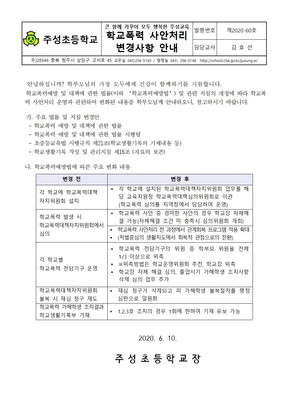 학교폭력 사안처리 변경사항 안내001