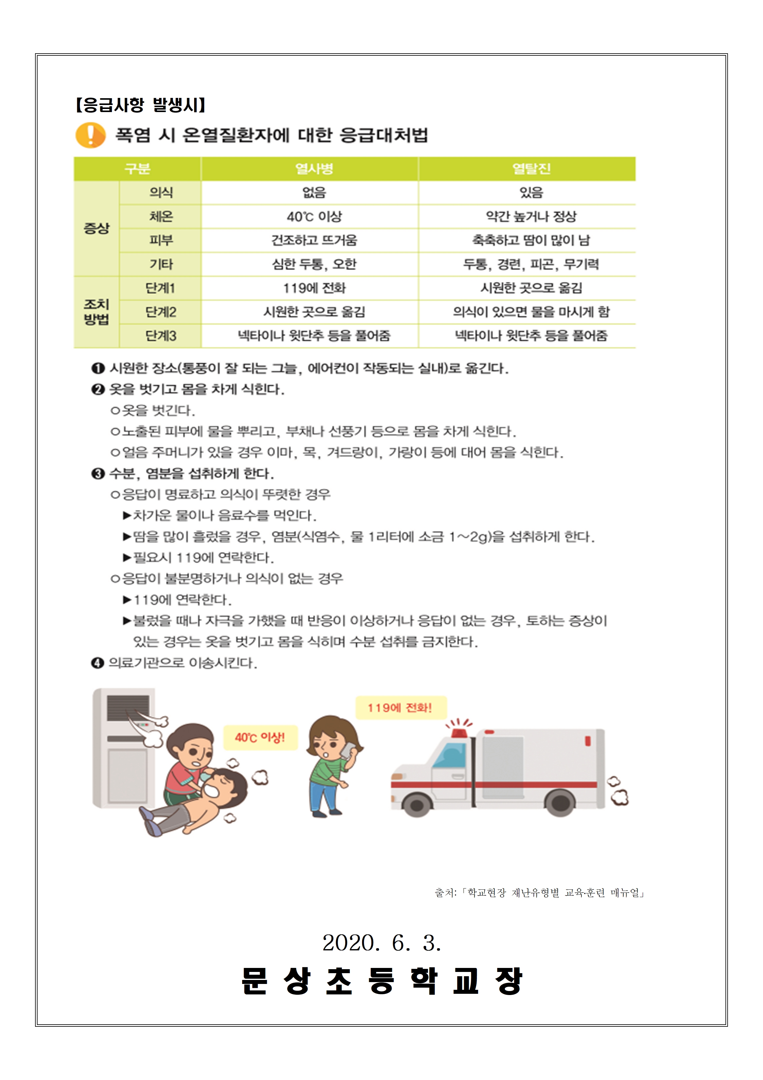 폭염 대비 행동요령 안내 가정통신문002