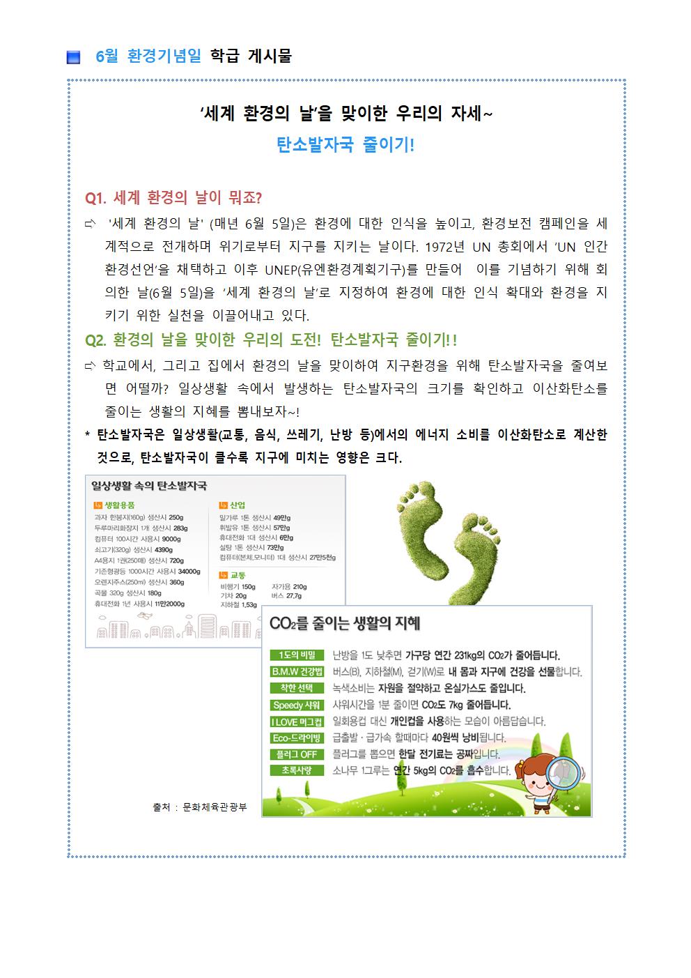 6월 환경기념일 학급게시물001