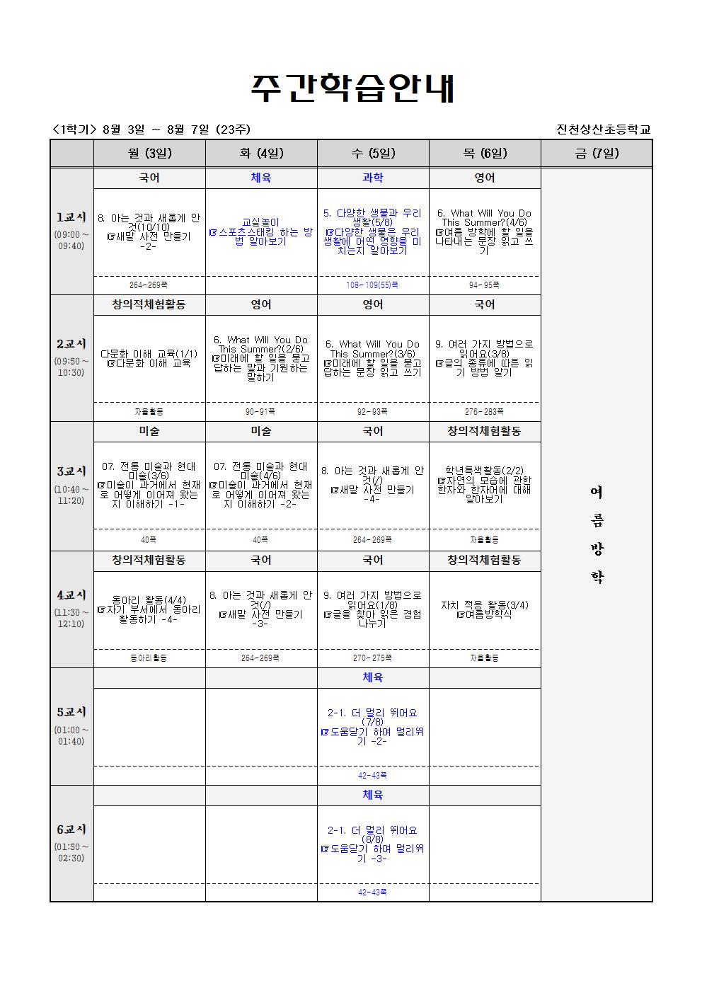 주간학습_5학년_4반_(1학기)8월3일~8월8일(23주)001