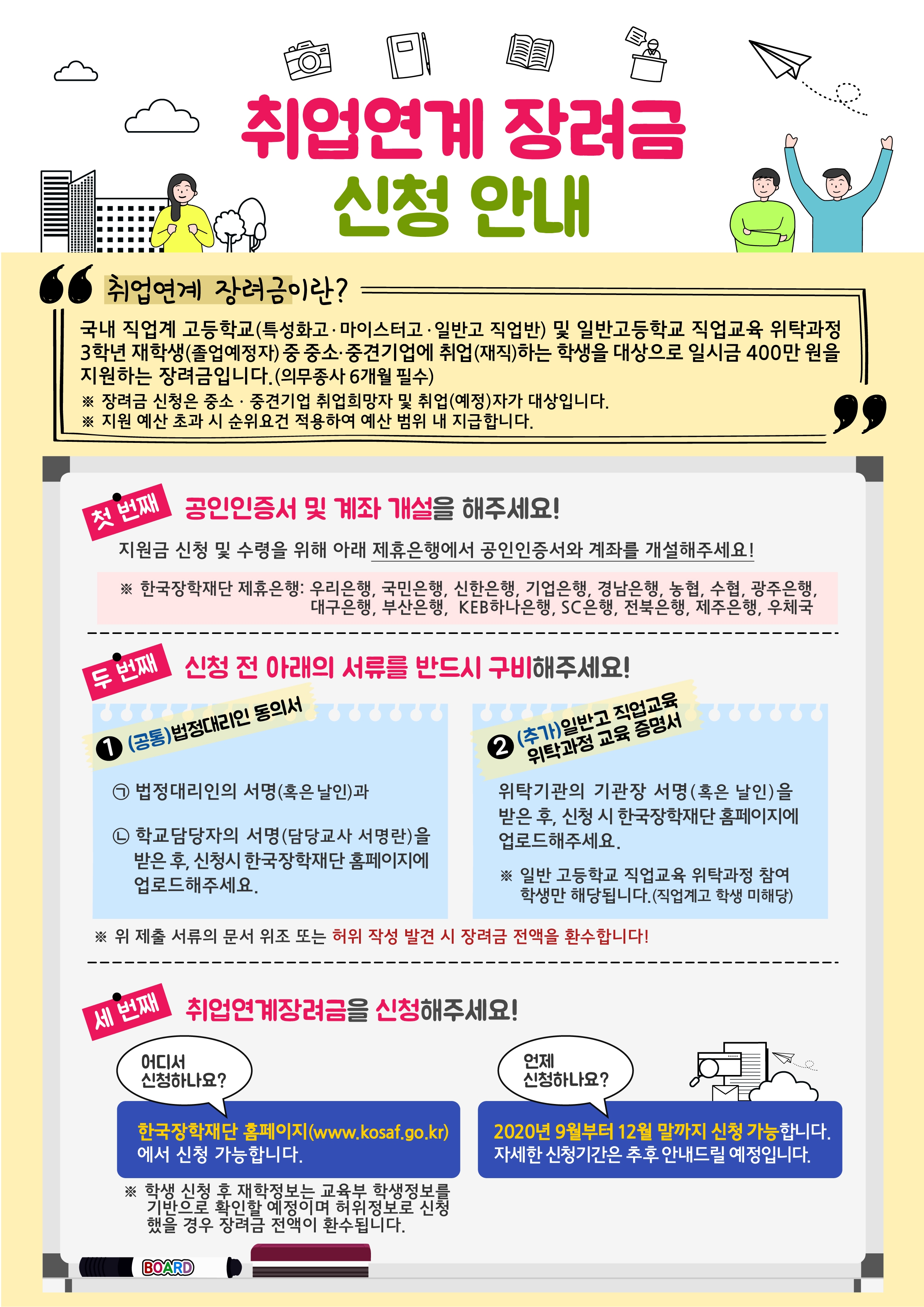 [붙임1] 취업연계 장려금 신청 안내문