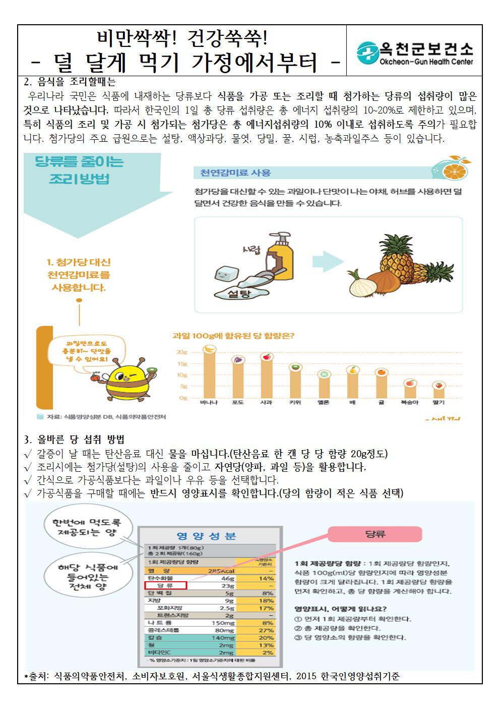 20년 비만싹싹 건강쑥쑥 가정통신문(덜 달게 먹기 가정에서부터)002