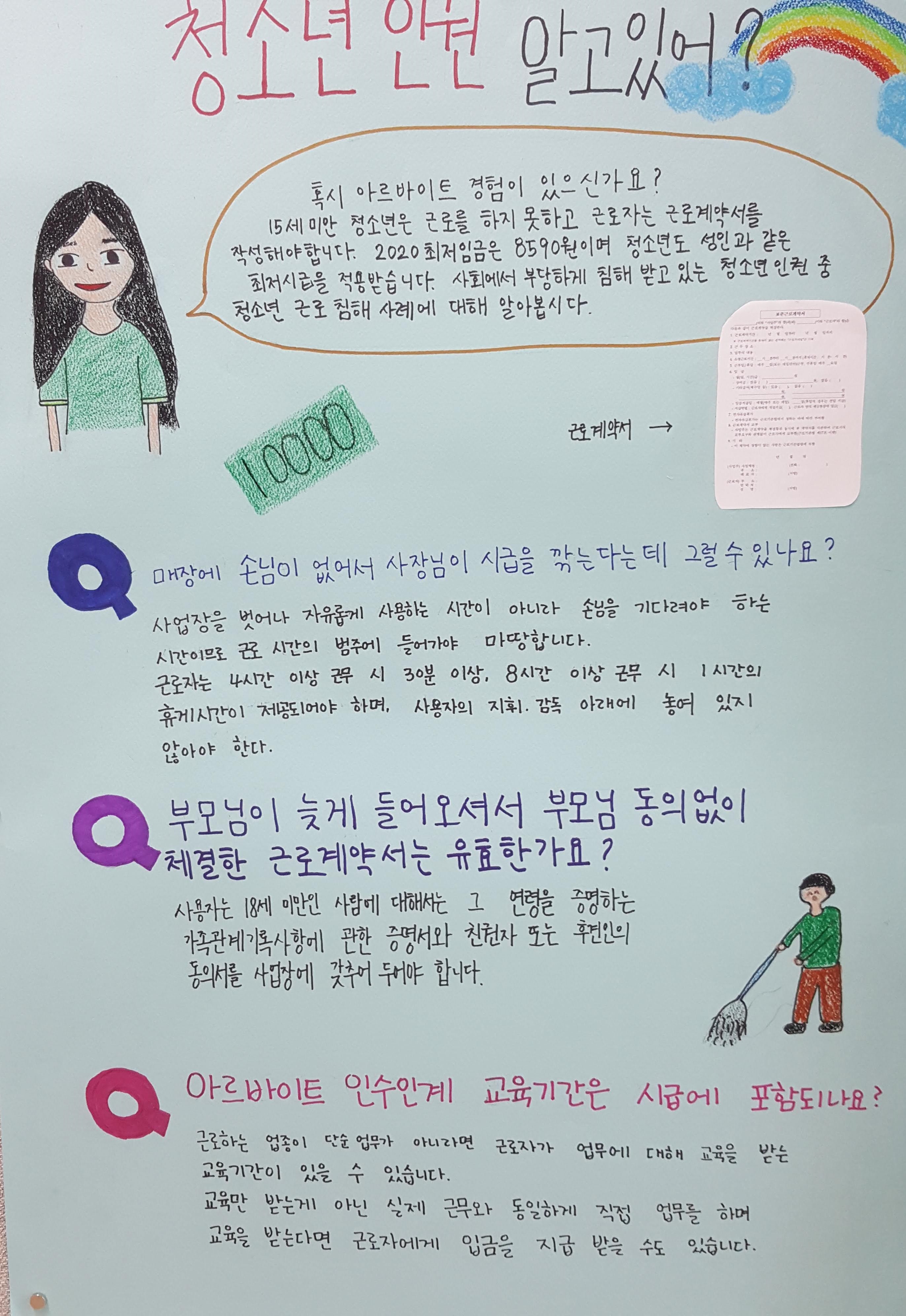 제목: 청소년 인권 알고 있어(2322이수민, 2323 이수연, 2325 이채은)