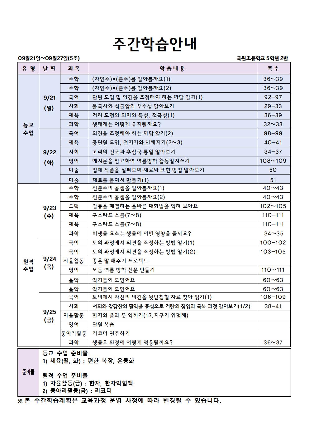 5주 주간학습안내001