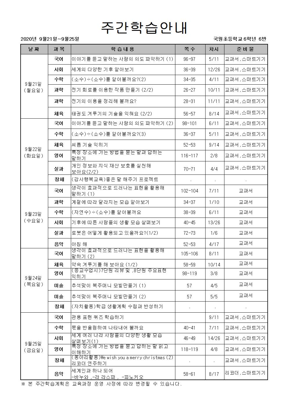 주간학습안내(33)001