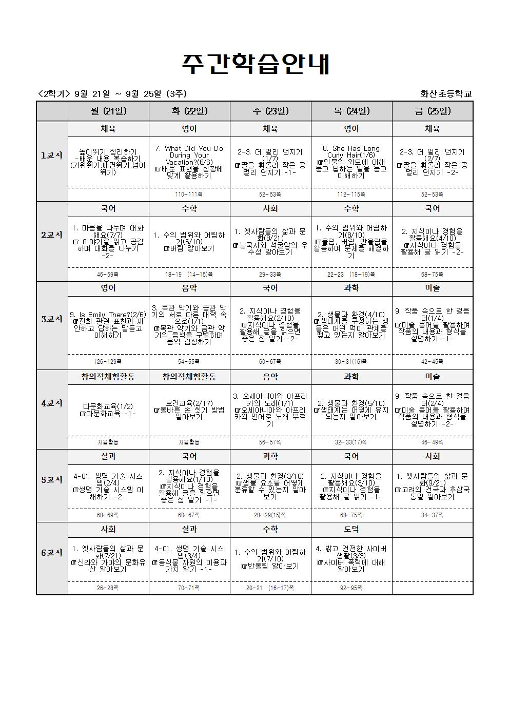 주간학습_5학년_1반_(2학기)9월21일-9월26일(3주)001