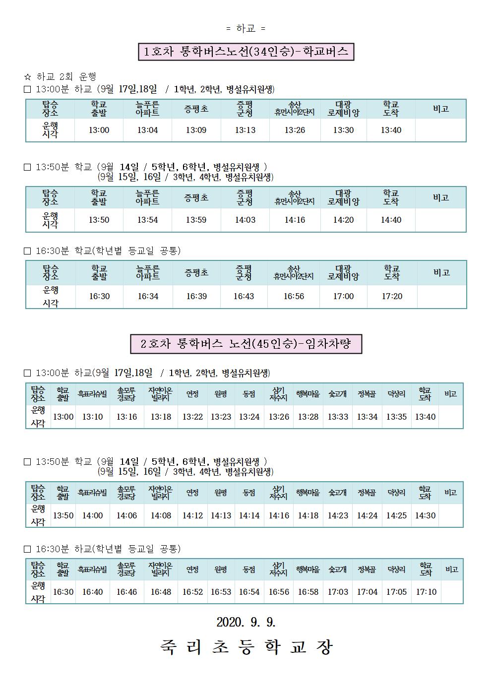 2020.통학버스 가정통신문(9.14-18)최종002