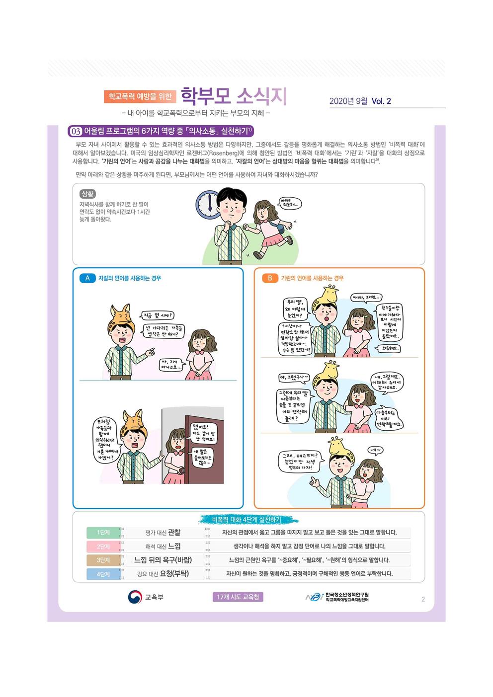 학교폭력 예방을 위한 학부모 소식지002