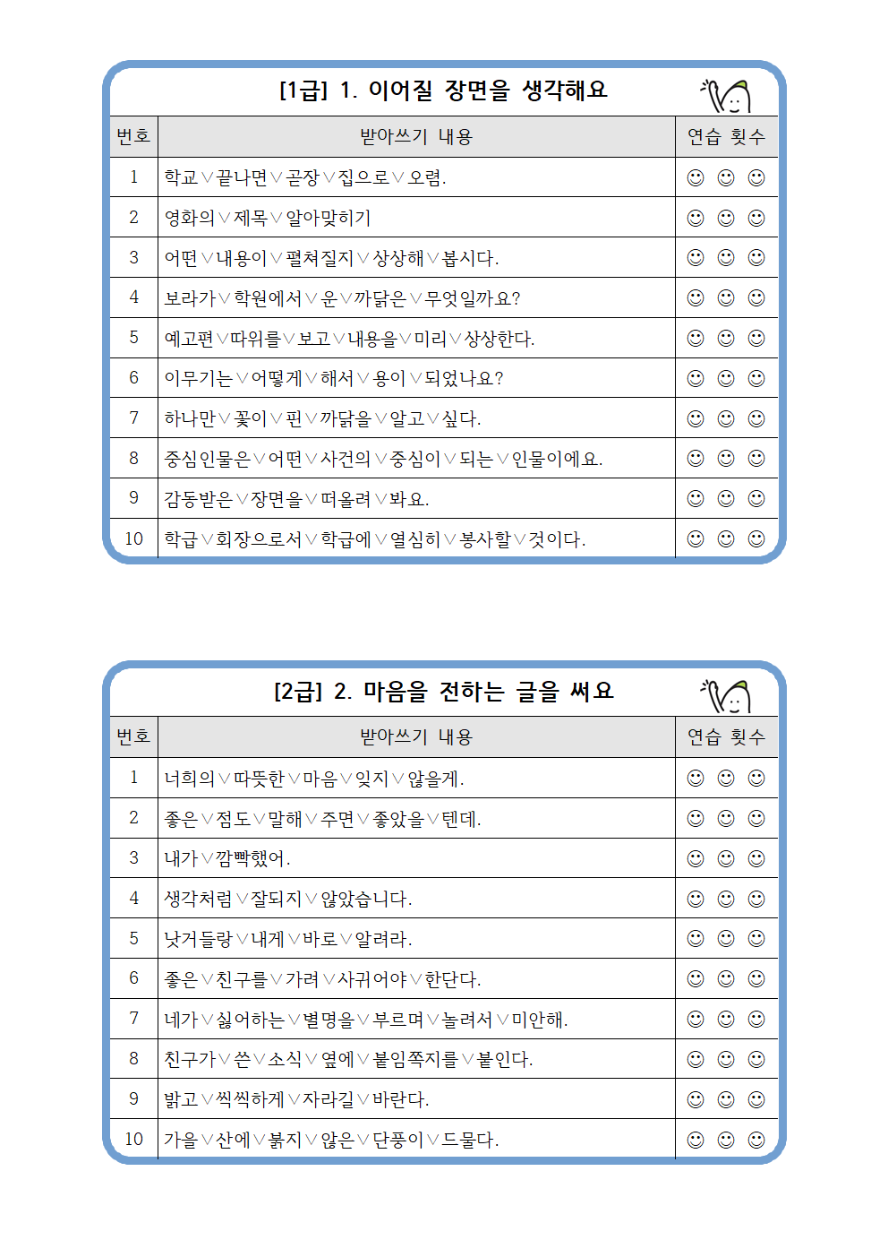 급수표 4-2 (한 쪽에 같은 급수 2개씩)001