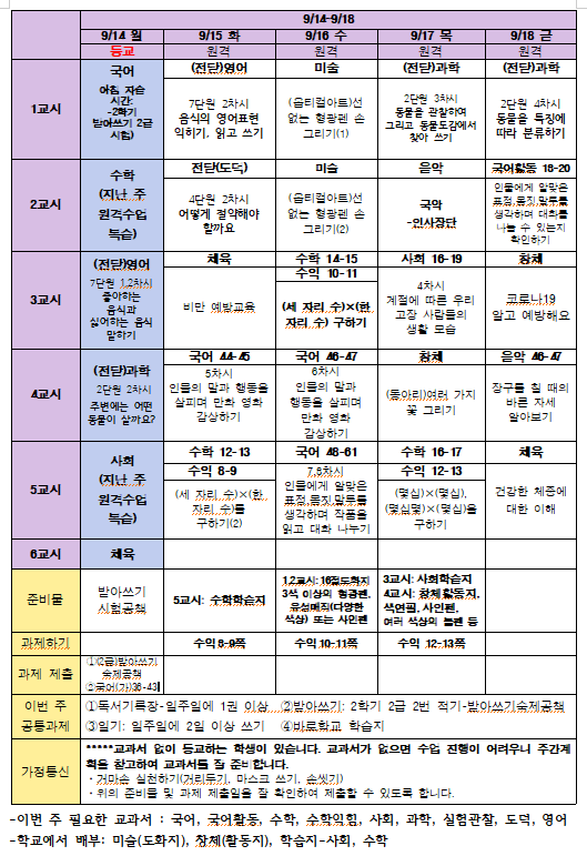 주간계획