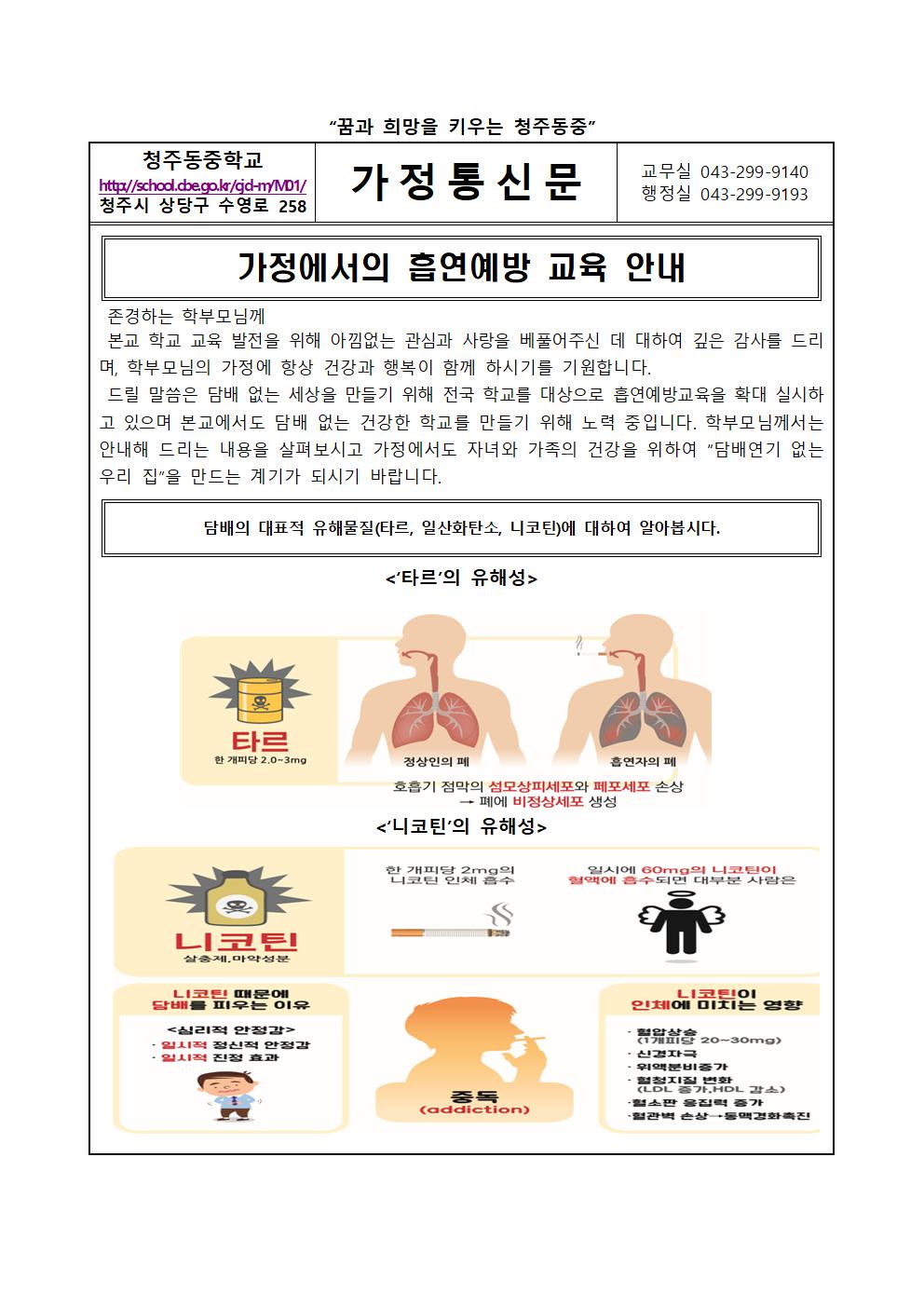 가정에서의 흡연예방 교육 안내001