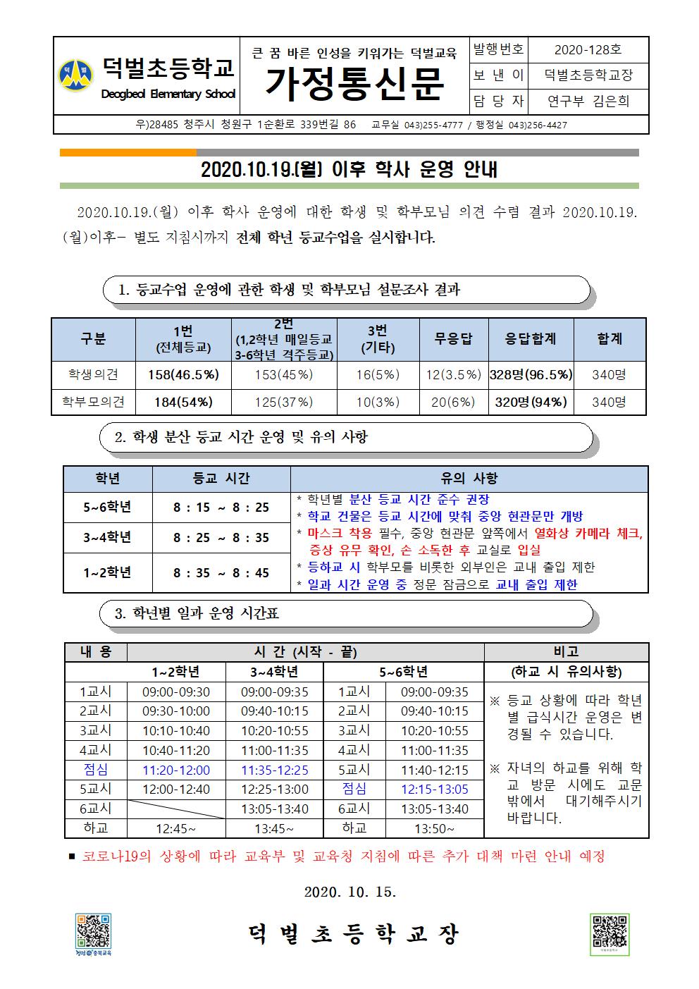 2020.10.19(월) 이후 학사 운영 안내001