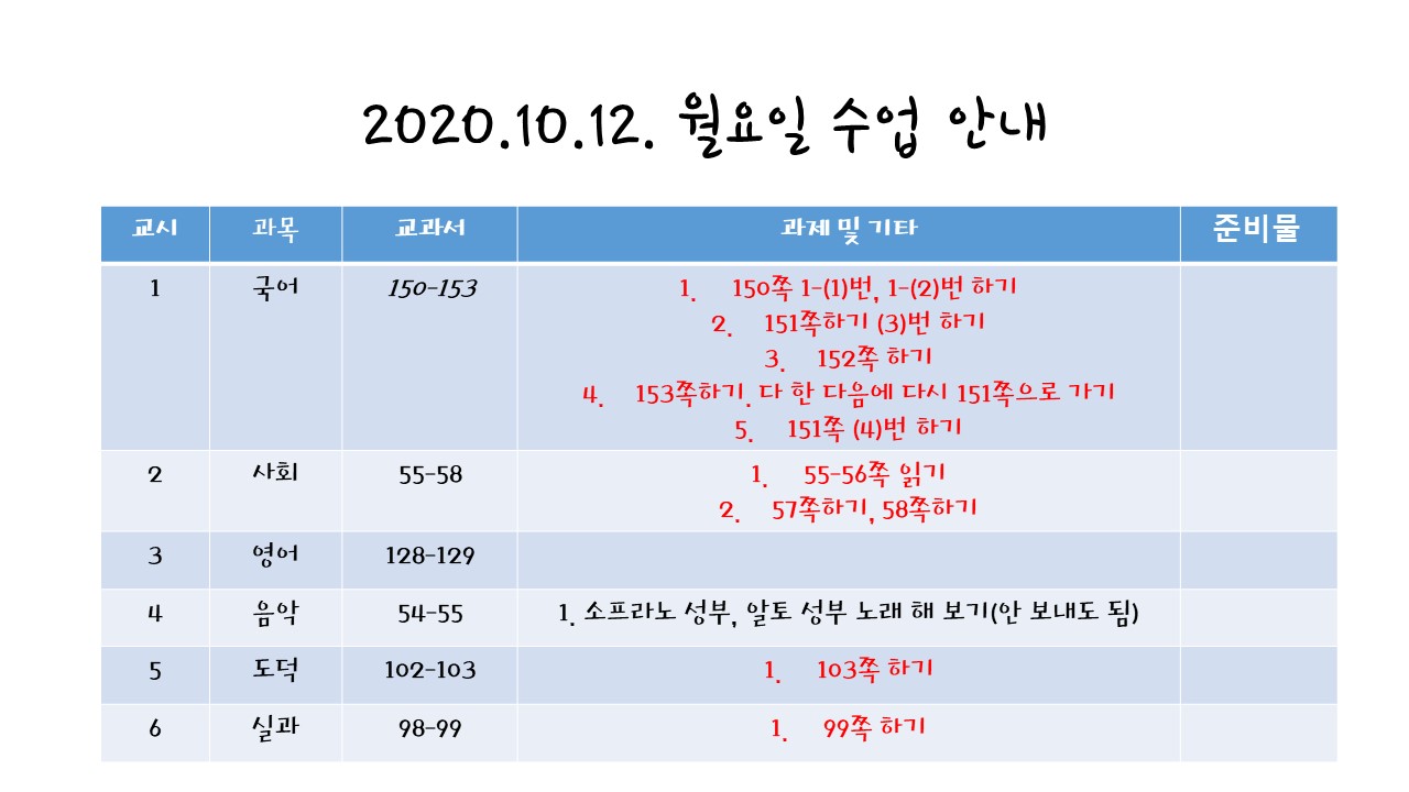 10.12 수업안내