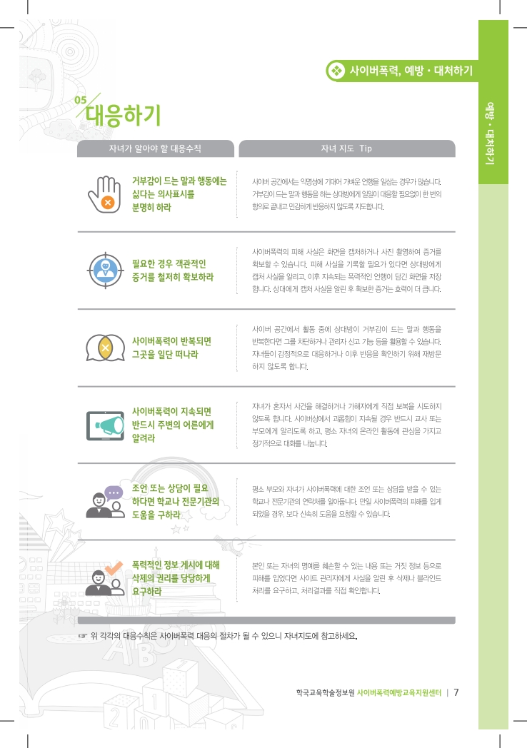 (개정판)(학부모교육브로셔) 우리아이를위한사이버폭력예방도우미_교육부KERIS.pdf_page_07