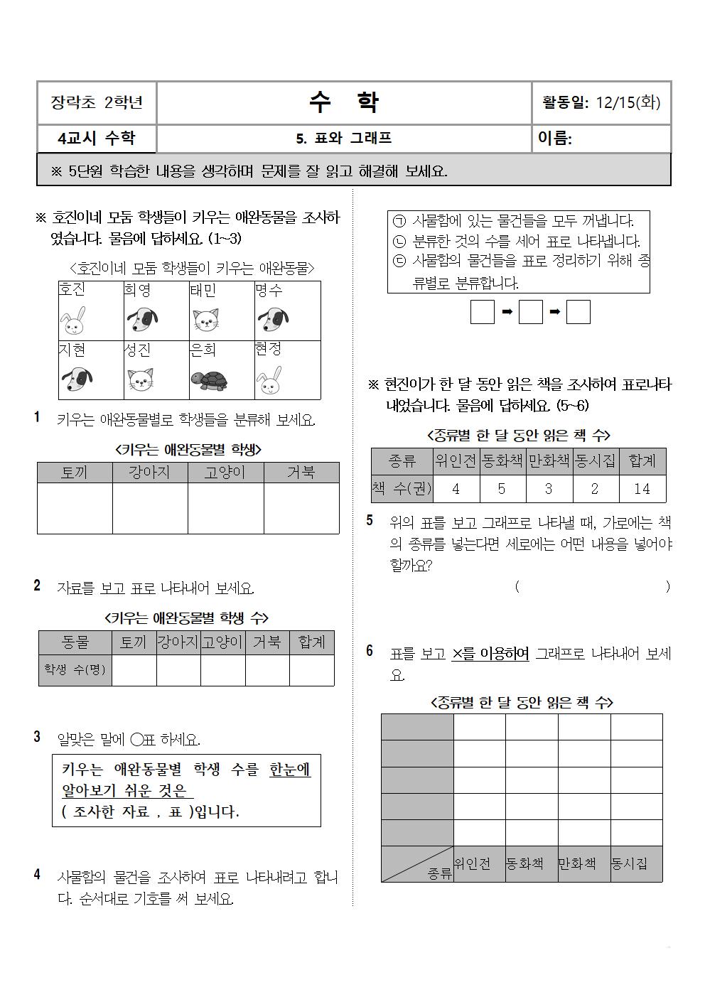 12월15일(화) 4교시 수학학습지001