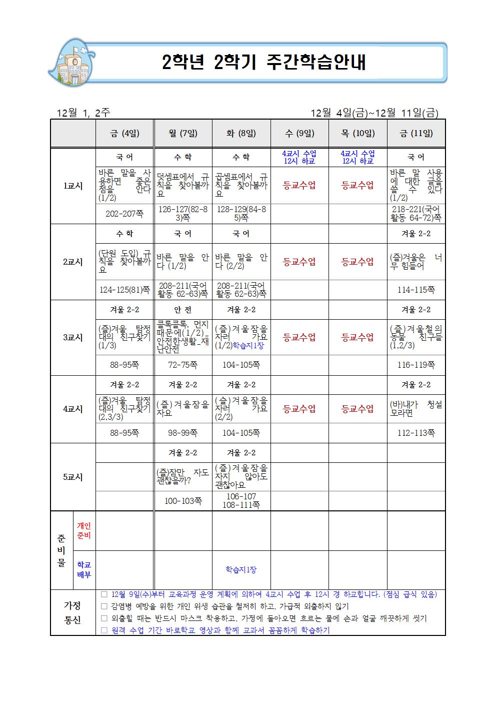 12월 2주 주간학습계획001