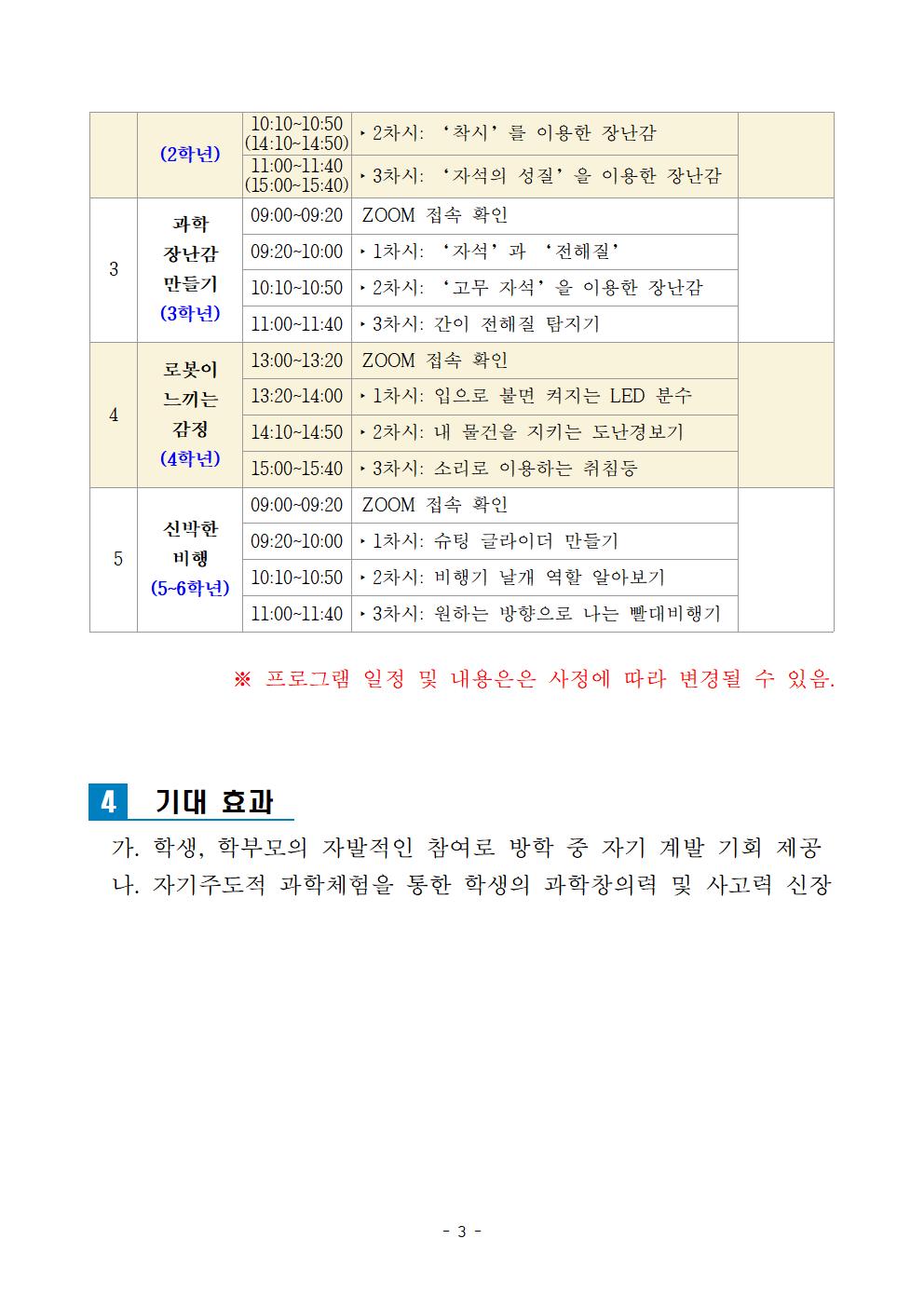 방학과학교실 (충청북도자연과학교육원 창의인재부_붙임 2021003