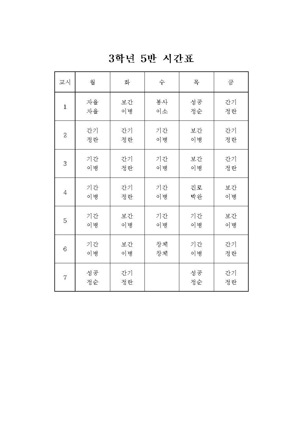 2021학년도 1학기 임시학급별시간표014