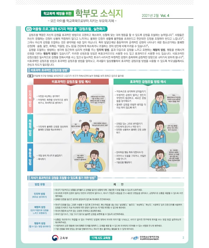 학교폭력 예방을 위한 학부모 소식지2