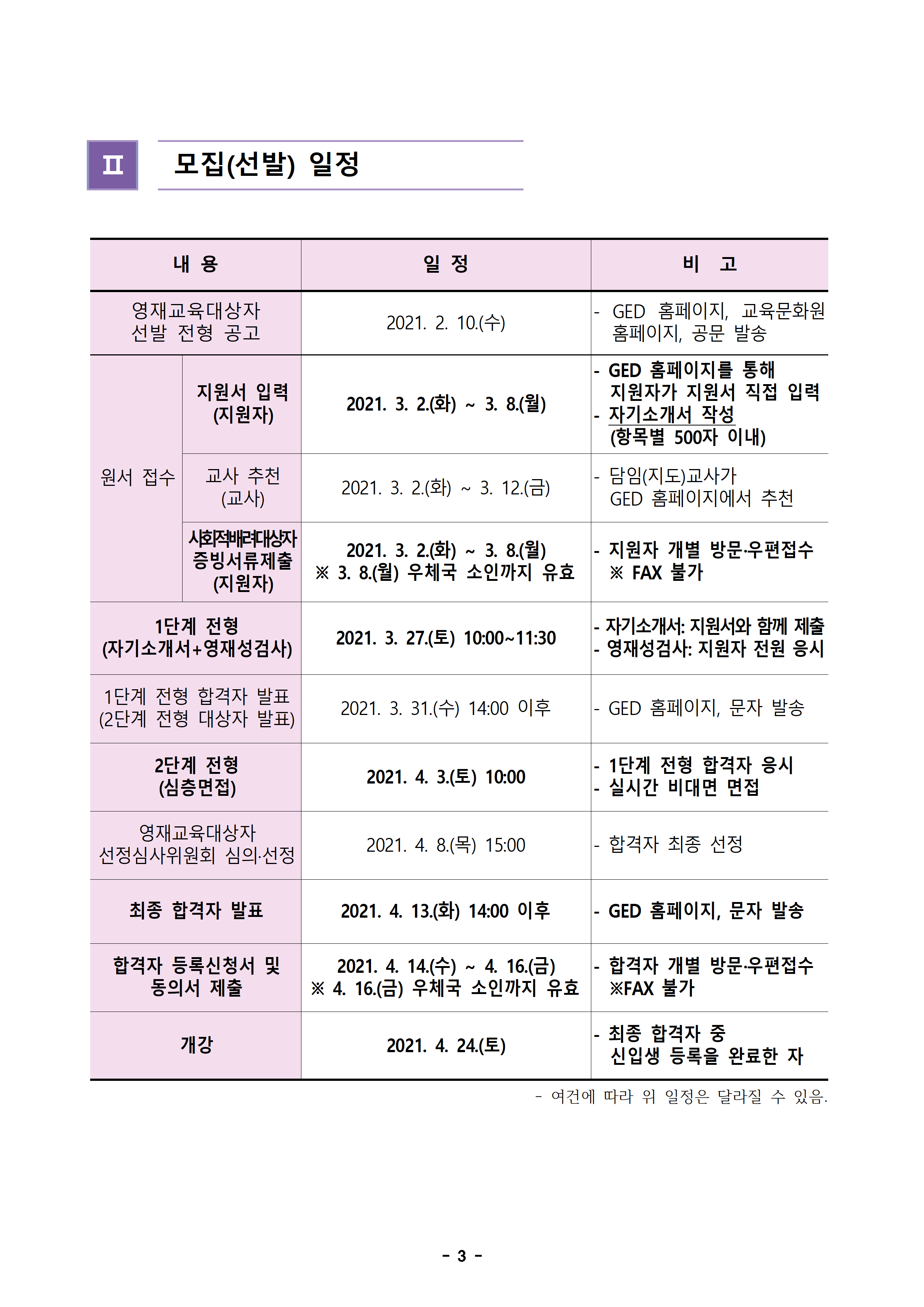 2021. 충북교육문화원부설예술영재교육원 영재교육대상자 모집 공고(2021-02)003