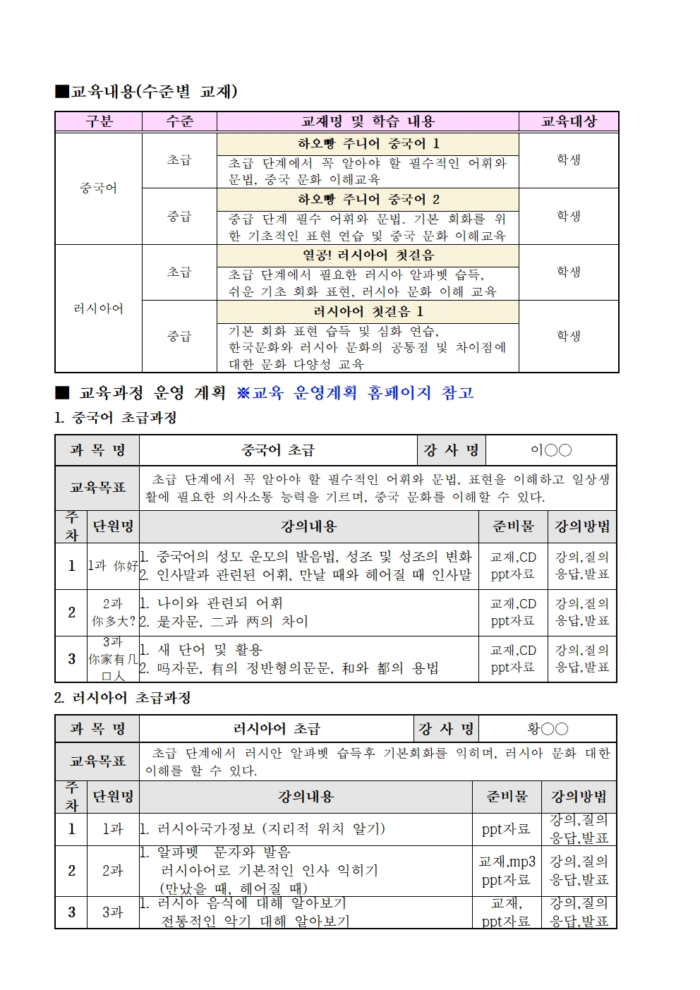 2021. 온라인 다중언어문화교실 1기 신청 안내002