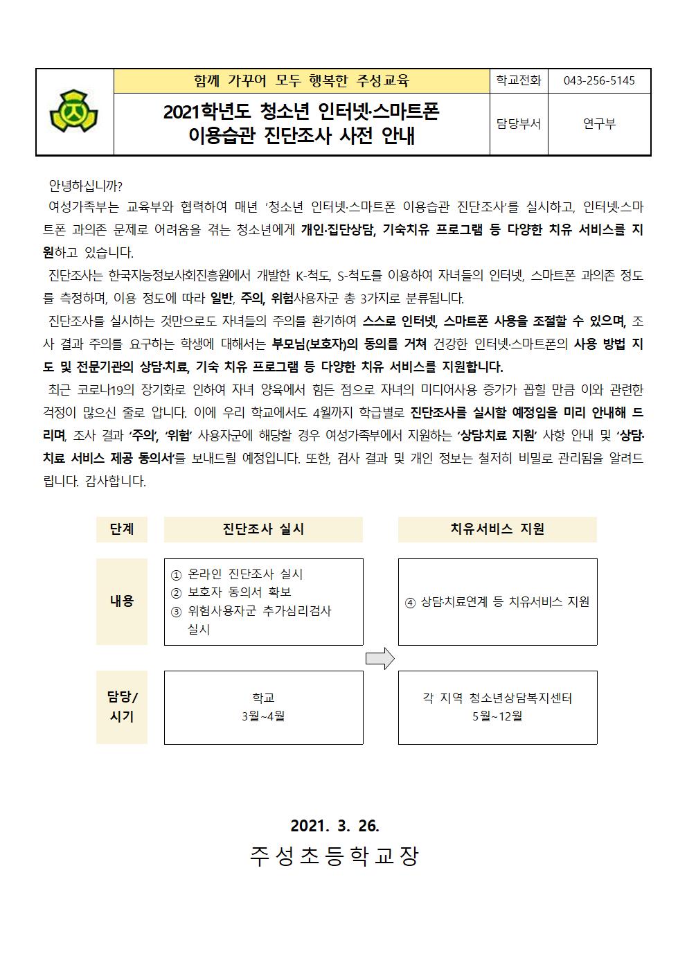 2021학년도 청소년 인터넷스마트폰 이용습관 진단조사 사전 안내문001