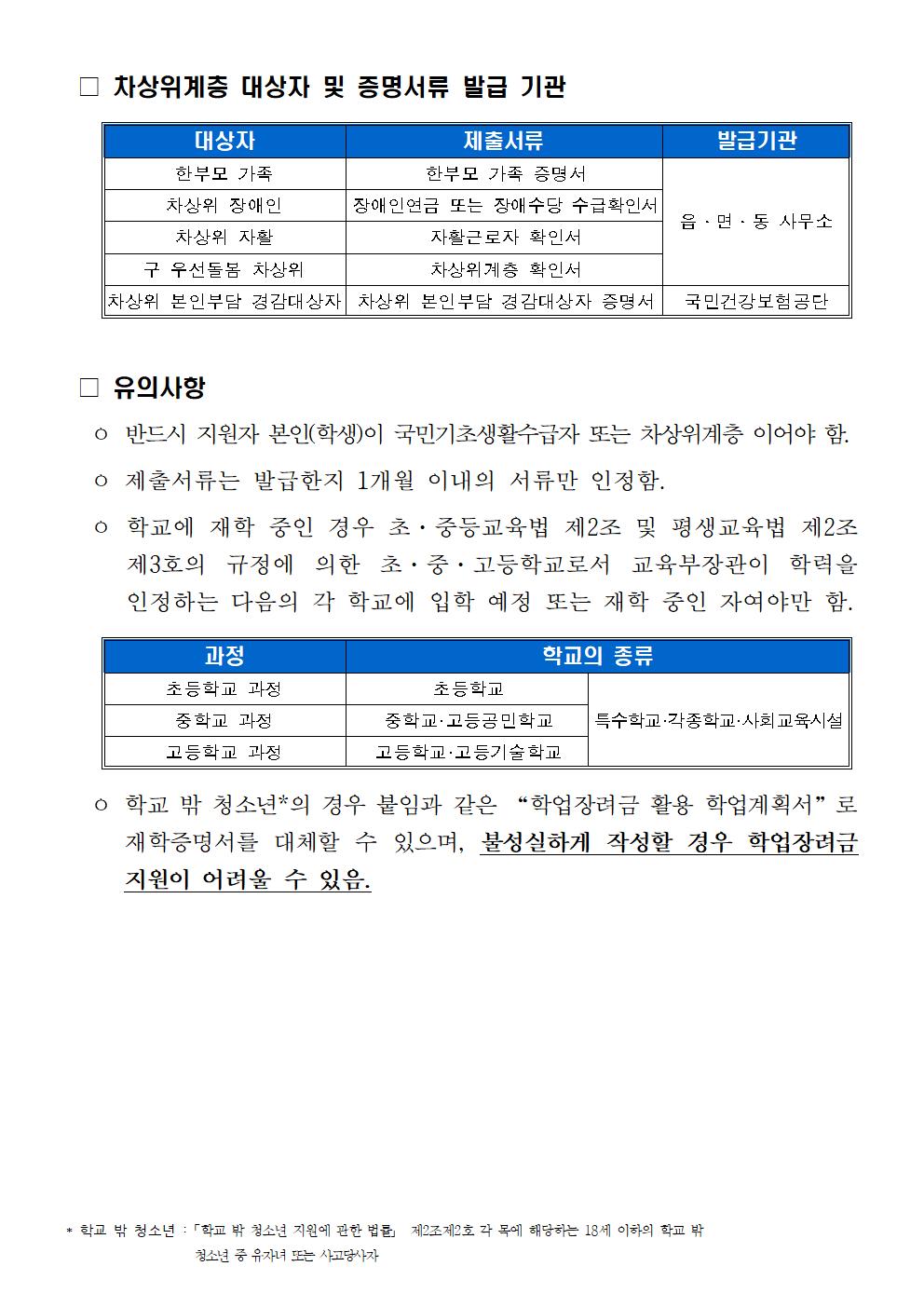 2021년 상반기 자동차사고 피해가정 학업장려금 지원 안내(개요)003