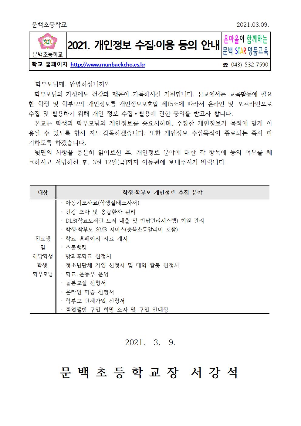 2021개인정보 수집,이용 동의 안내001