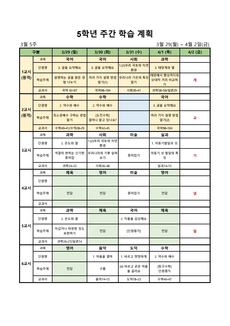 5학년 주간학습안내.pdf_page_1