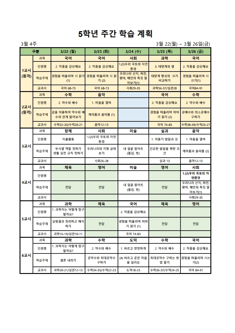 5학년 주간학습안내.xlsx.pdf_page_1