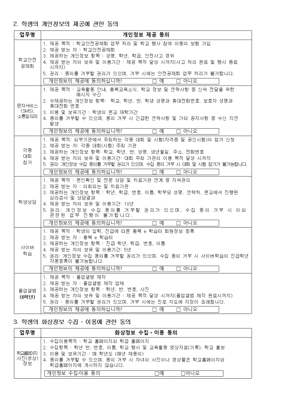 2021. 개인정보보호·수집·제공 및 이용 동의 안내003