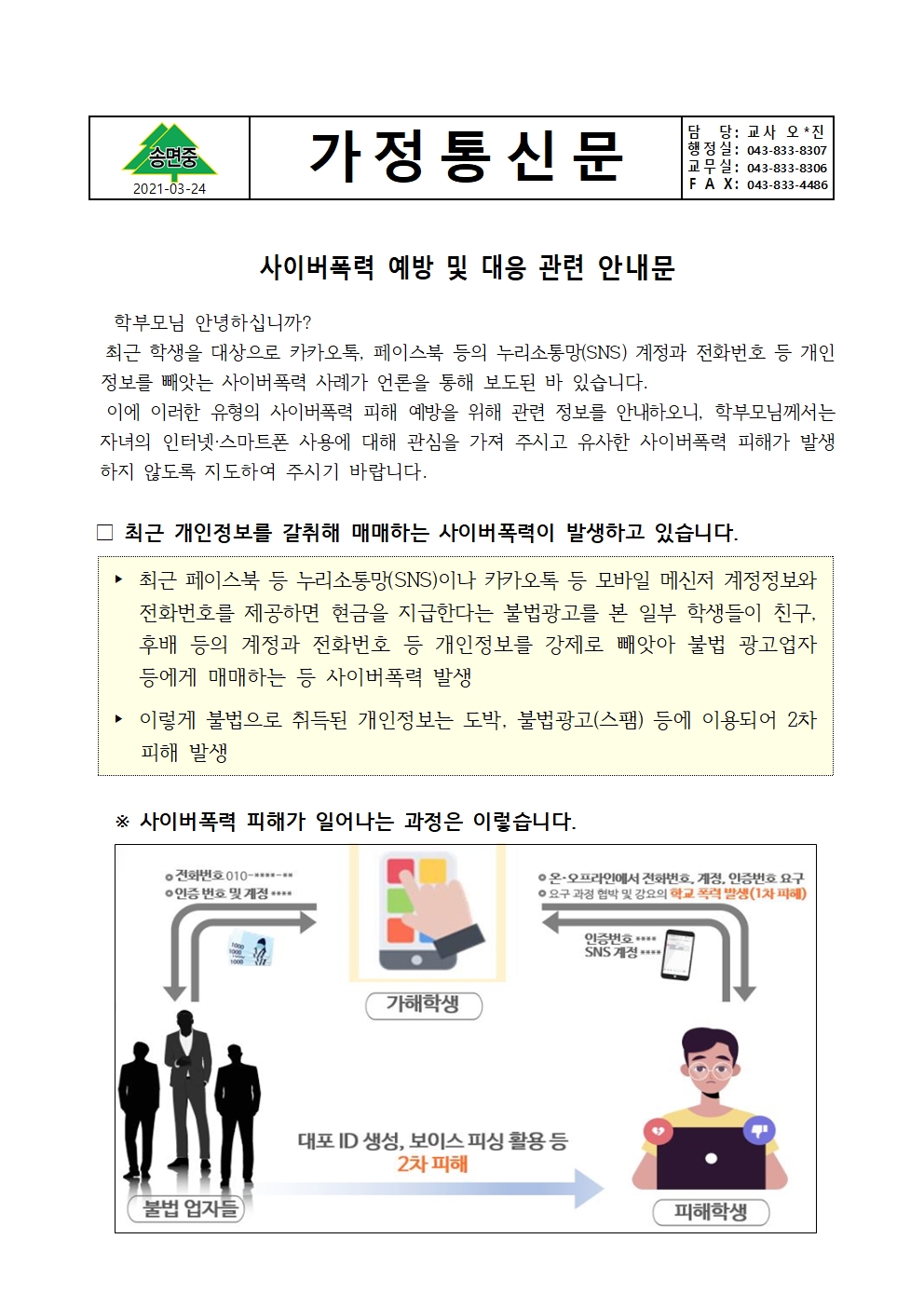 가정통신문-2021.사이버폭력 예방 및 대응 관련 안내001