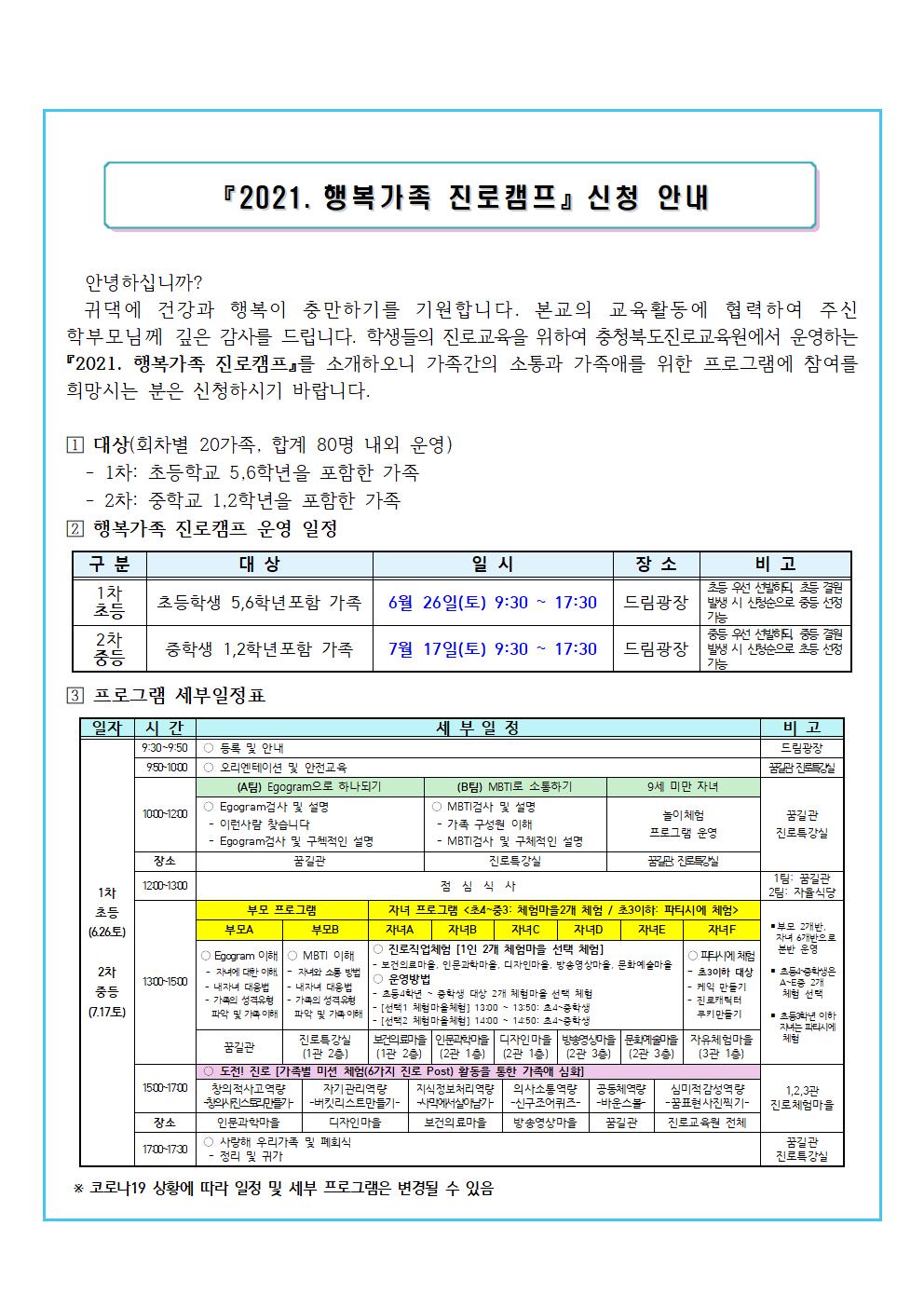 2021_행복가족진로캠프신청안내001