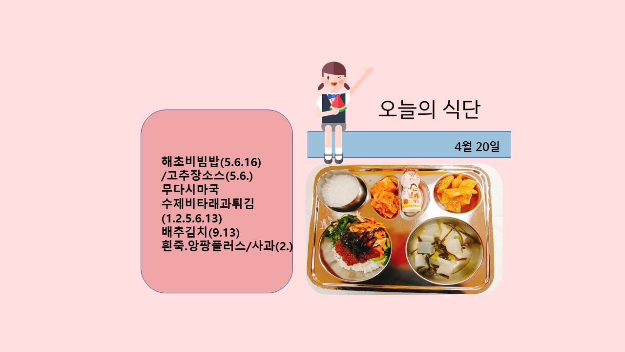 오늘의 식단사진(2021.4.20)