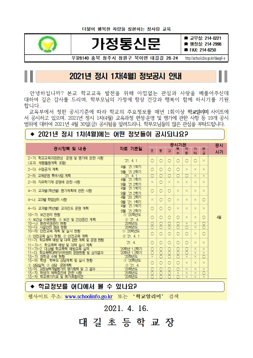 정시 1차(4월) 정보공시 안내001