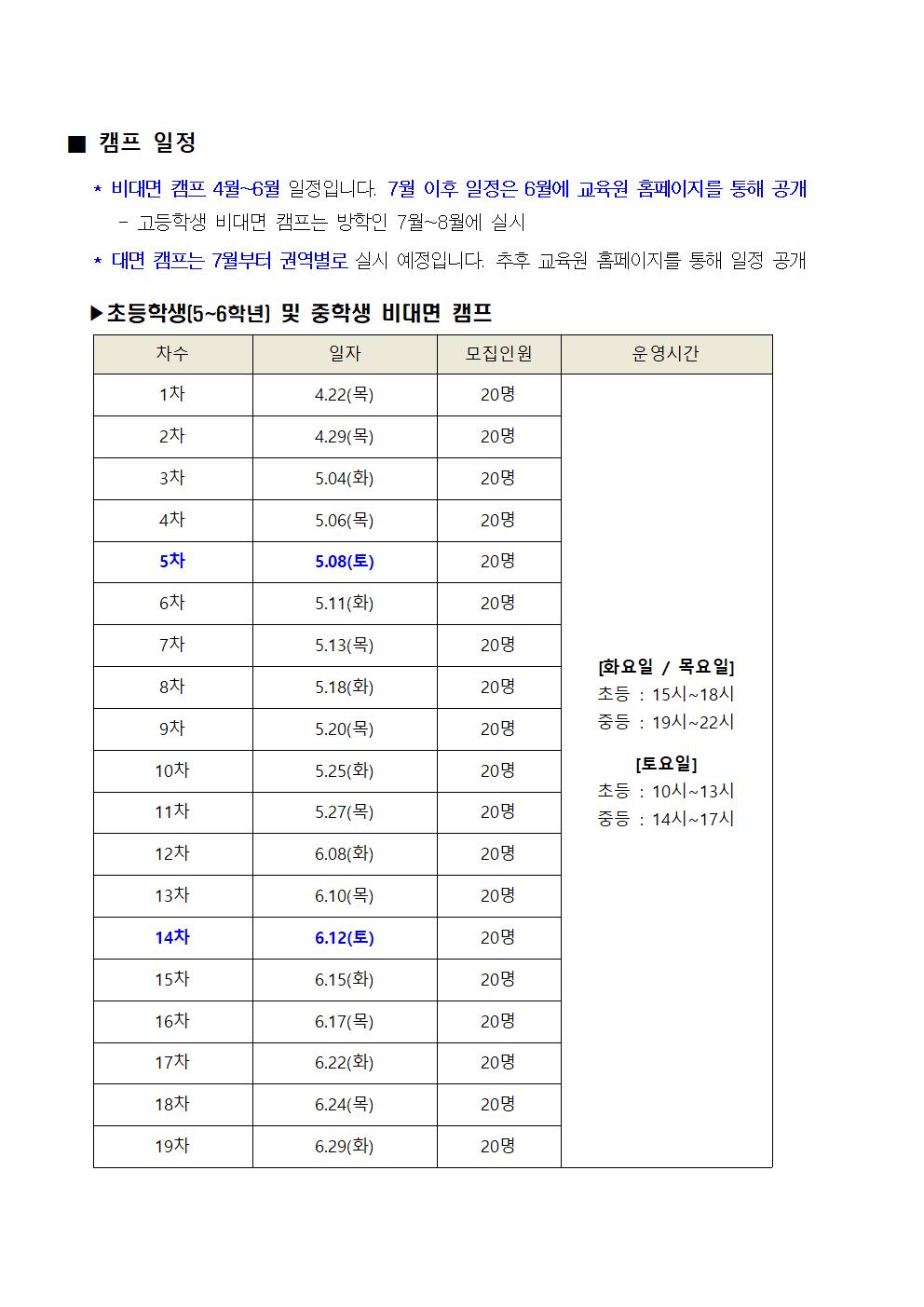 2021년 통일 리더캠프 참가자 모집 안내002