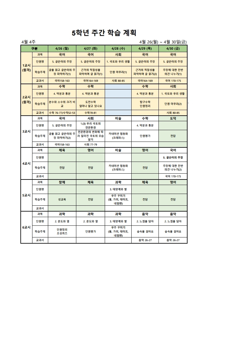 5학년 주간학습안내.pdf_page_1