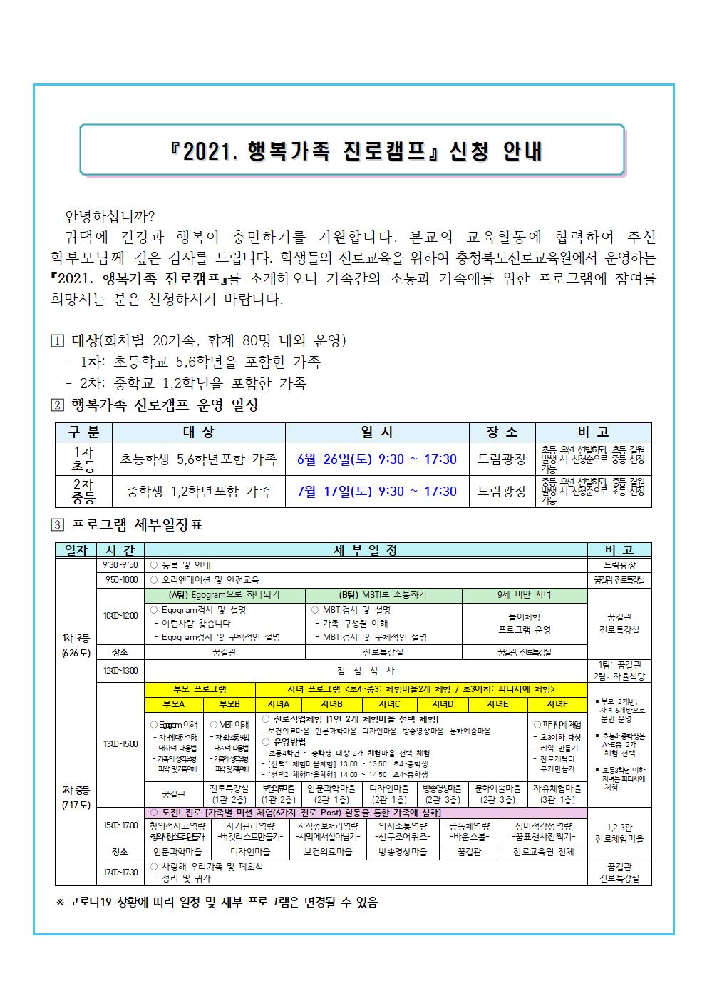 행복가족 진로캠프001