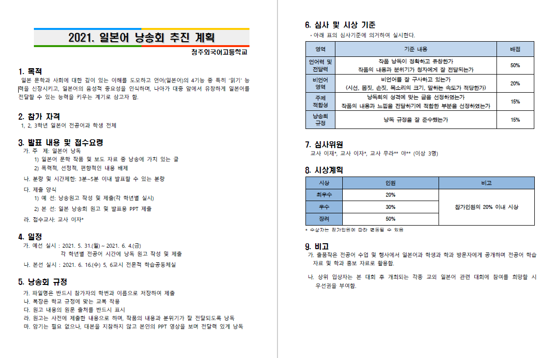 2021. 일본어 낭송회