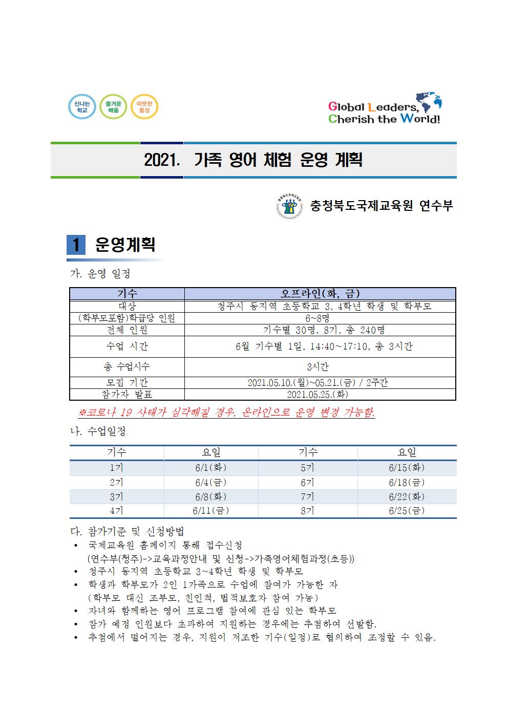 2021. 가족영어체험 운영계획001