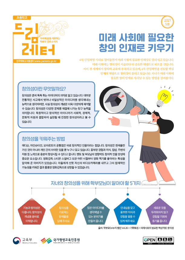 2021 진로소식지 드림레터_05호_초등학교_1