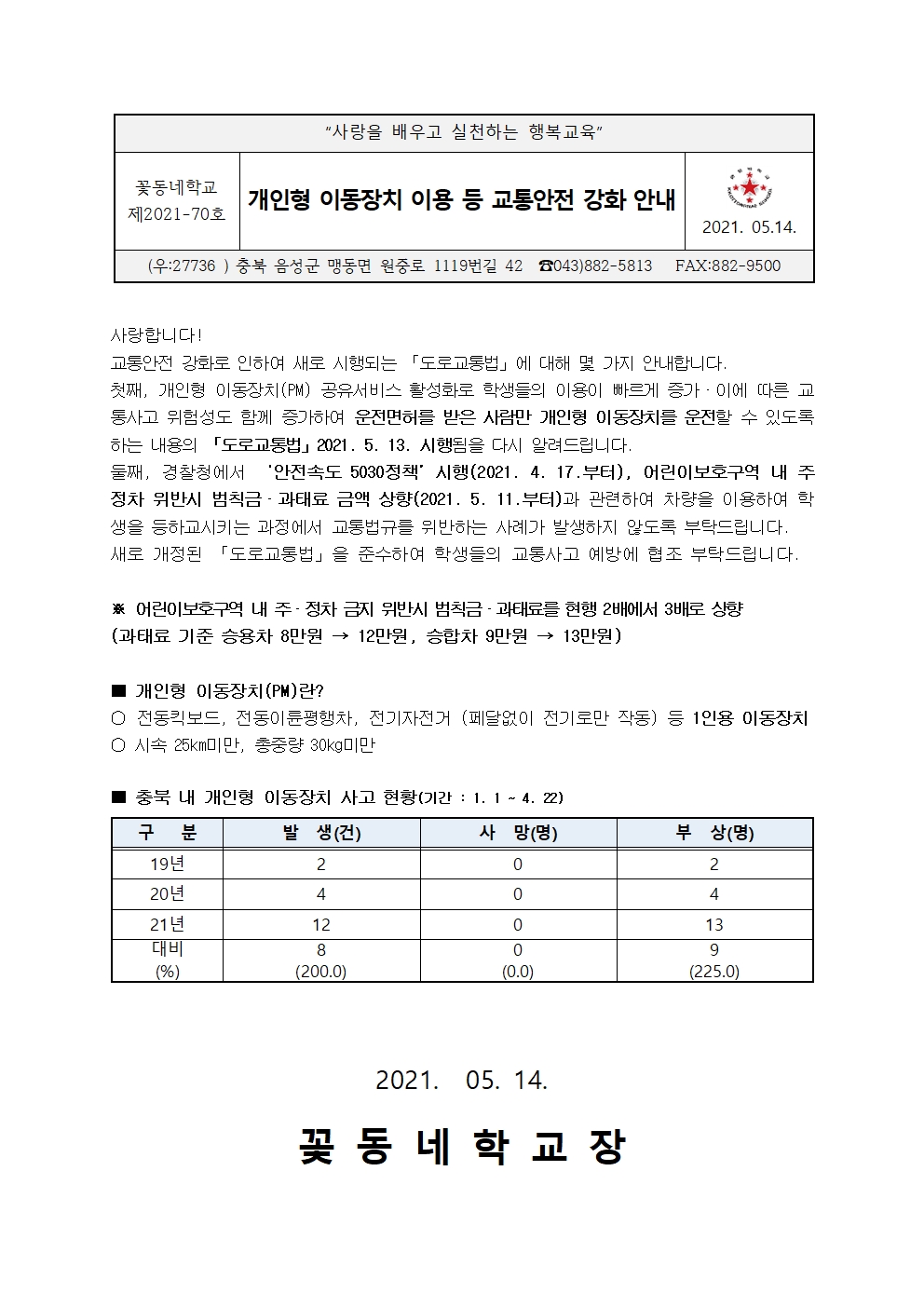 [붙임]개인형 이동장치 이용 등 교통안전 강화 안내 가정통신문001