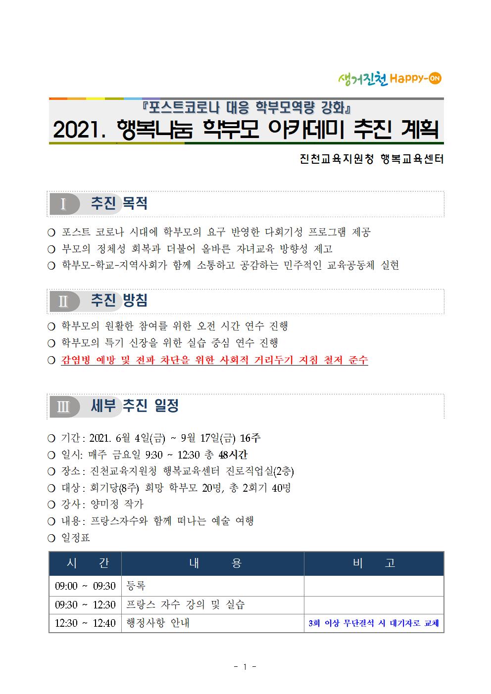 2021. 학부모아카데미 추진 계획(발송용)001