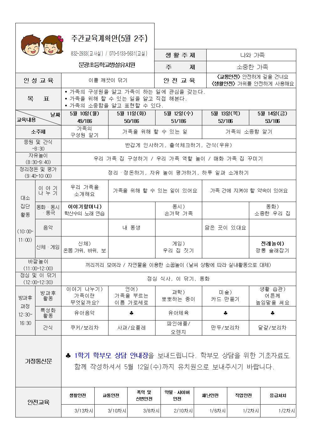 5-2 주간교육계획안001