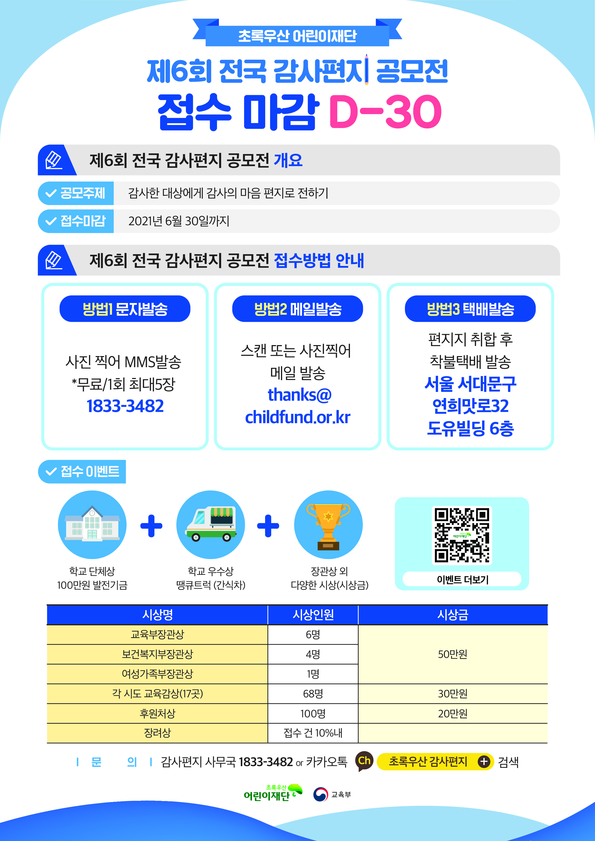 사회복지법인 어린이재단_공모전 접수안내