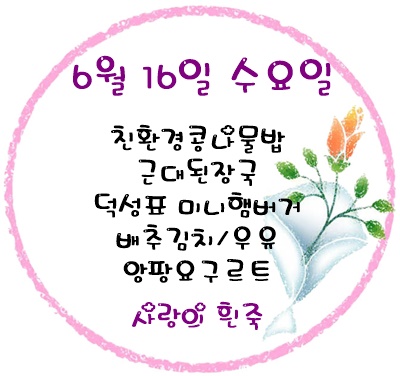 6월 16일 메뉴